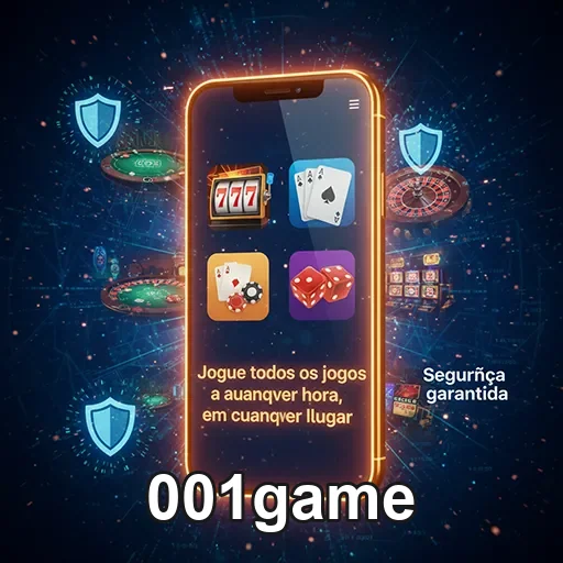 Imagem de jogos de casino populares na app da 001game no celular