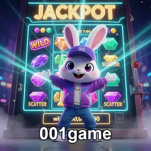 Tela com jogos de casino ao vivo e slots populares na 001game