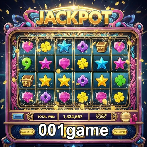 Tela de slot com depósitos acessíveis na 001game